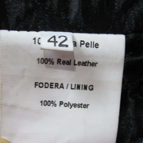 Compagnia Italiana Black Leather Zip Up Vest  42 - Picture 2 of 16